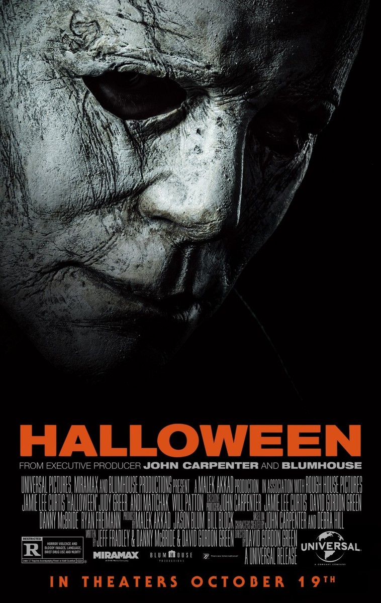 Halloween movie poster (e) (2018) 11 x 17 inches Jamie Lee