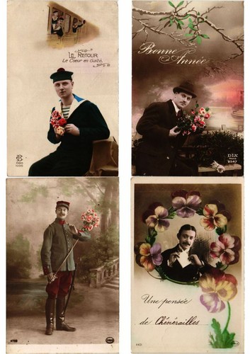 MAN GENTLEMEN GLAMOUR REAL PHOTO 300 Vintage Postcards Pre-1940 (L2455) - Picture 5 of 12