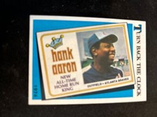 1989 Topps Turn Back Clock Card #663 Hank Aaron Atlanta Braves NMMt Free Ship!