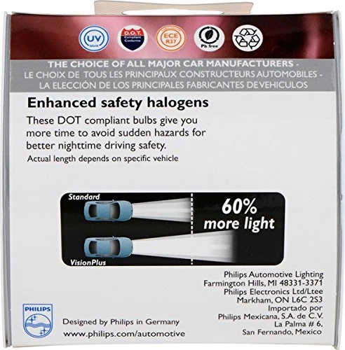 2x Philips 9007 HB5 VisionPlus Upgrade Headlight +60% More Light Bulb 65/55W 12V - Image 3 of 4