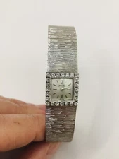 Vintage PIAGET 0.75ctw Diamond 18k White Gold Ladies Watch 2551, 7in, 47g