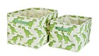 Set of 2x fun Dinasour foldable storage baskets. Childs room / nursery 4 designs