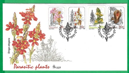 TRANSKEI ~ "PARASITIC PLANTS" FIRST DAY COVER ~ 10th JANUARY 1991