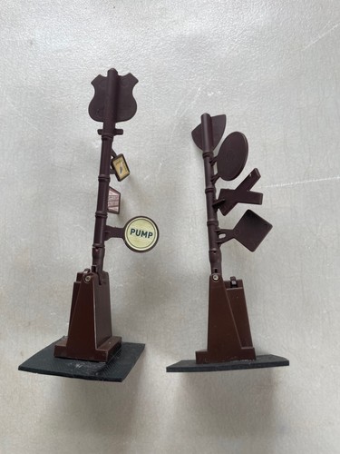 Two Model Gas and Oil Station Route 66 Signs to Display from Cars Movie Building - Picture 3 of 4