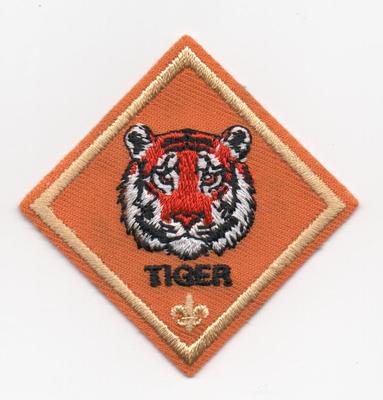 Tiger Cub Rank Patch (Diamond) w/ ''Since 1910'' Slogan Backing, Mint!