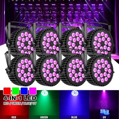 200W PAR Bühnenlicht + Tragetasche 18LED Strobe Strahler RGBUV DMX dj Party Show