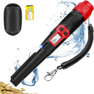 Metal Detector Pinpointer for Adults & Kids, IP68 Fully Waterproof Handheld M...