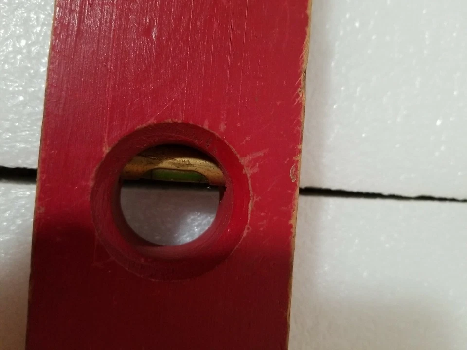 Vintage Port Austin Red Carpenter Wood 18" Level Vertical Horizontal Tool - Image 3 of 4