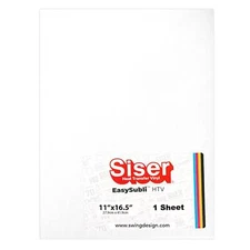 Siser EasySubli Sublimation Heat Transfer Vinyl 11" x 16.5" - Sheet