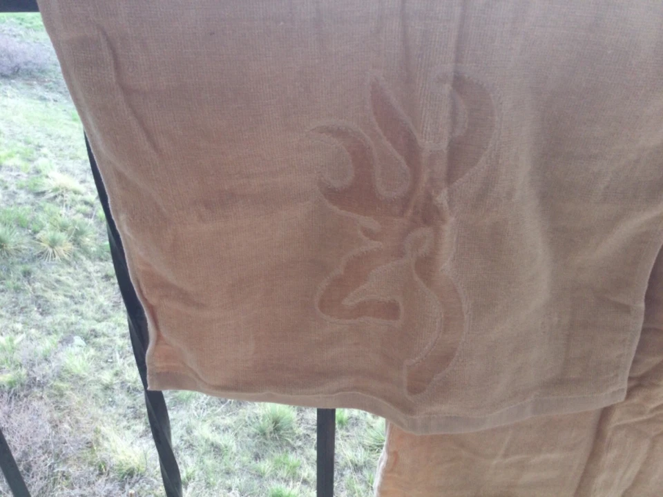 Browning Buckmark Towel Set 3pc Terrycloth Cottage Bath Pool Rustic Cabin Beach - Imagem 4 de 4