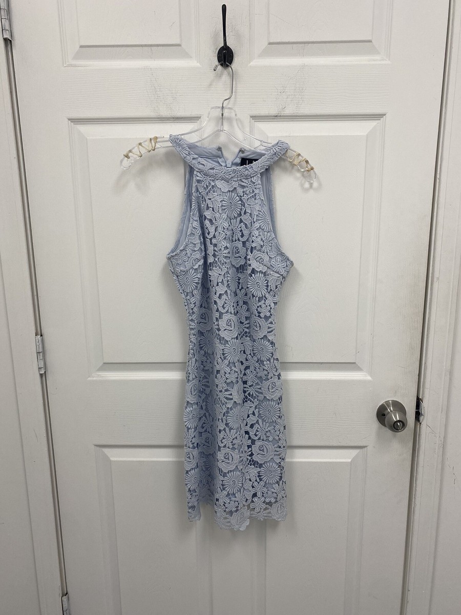Lulus Love Poem Light Blue Lace Mini Cocktail Sheath Dress | eBay