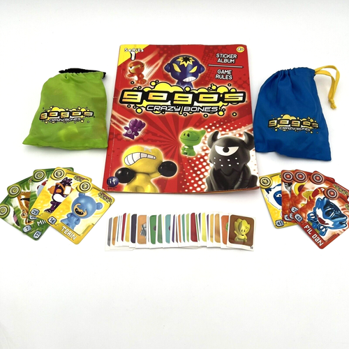 GoGo Crazy Bones 57 Gogo's 2 Pouches 29 Stickers 10 Cards Kokubu Metal Classics