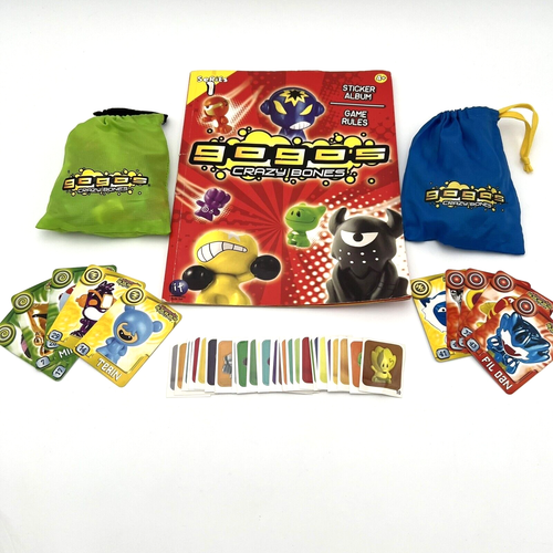 GoGo Crazy Bones 57 Gogo's 2 Pouches 29 Stickers 10 Cards Kokubu Classic Metal - Picture 1 of 18