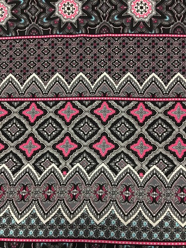 Camiseta deportiva elástica de rayón tela tejida horizontal grande estampado floral turco 9 oz - Imagen 8 de 9