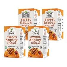 Good Earth Teas Organic Sweet and Spicy Caffeine Free Herbal, 18 Count (4 Pack)