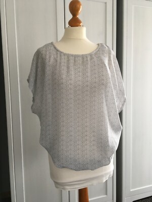 2in1 Top und Buse Oversize   TOM TAILOR   Gr. S 36 - 38 blau / weiß gemustert