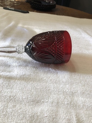 Cristal D'Arques Durand ANTIGUO RUBÍ ROJO Vino Copas de Agua 8" Solo 1 - Imagen 8 de 9