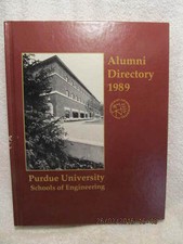 Purdue University Schools of Engineering 1989 Alumni Directory 625 Pages HTF