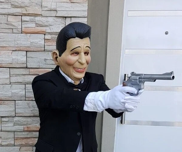 Ronald Reagan Latex Mask, Point Break, Bank Robbery, President mask, Costume