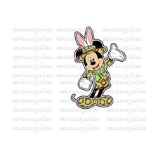 Disney Mickey Easter prr Premade Scrapbook Page Paper Piece die cut