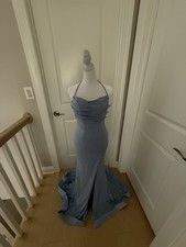 Leely Light Blue Sparkly Mermaid Prom Dress with Slit - BRAND NEW NEVER WARN