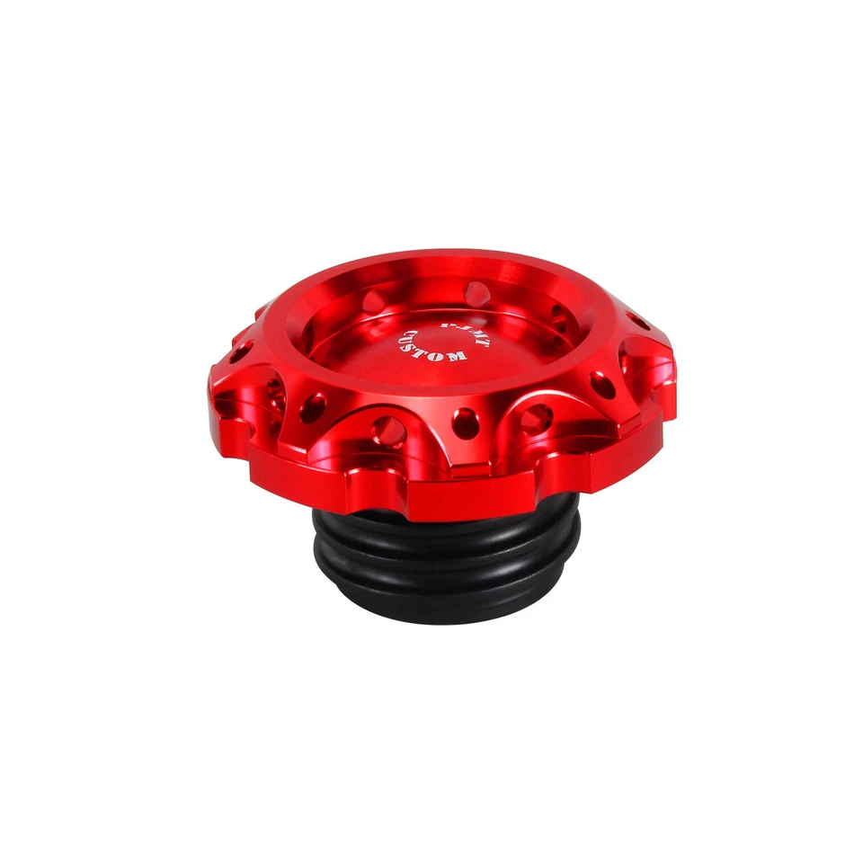 Red Gas Fuel Tank Cap for Harley 92-17 Dyna Street Fat Bob Wide Glide FXDL FXDLS Foto 2 de 4