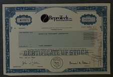 ReproTech, Inc. 1989 100 akcji