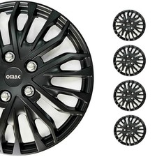 15 Wheel Covers Guard Hub Caps Durable Snap On Abs Matt Blacksilver 4x