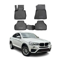 Omac Gummimatten FußMatten FüR BMW X4 F26 2014-2018 TPE Automatten Schwarz 4X
