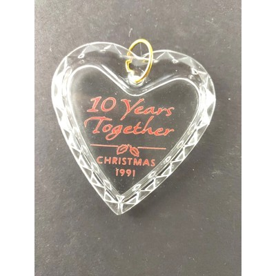 Hallmark Keepsake Ornament Ten Years Together Heart Acrylic