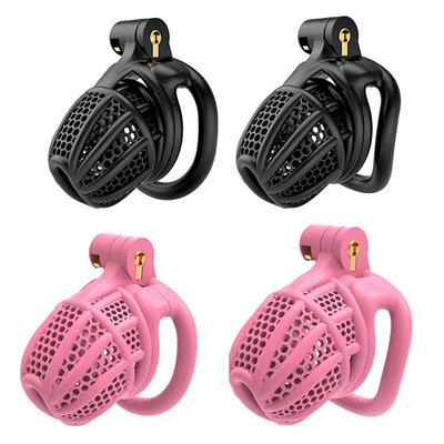 CC471 Cobra Male Chastity Device Resin Mamba Cage for Men Bird Lock Belt 4 Rings