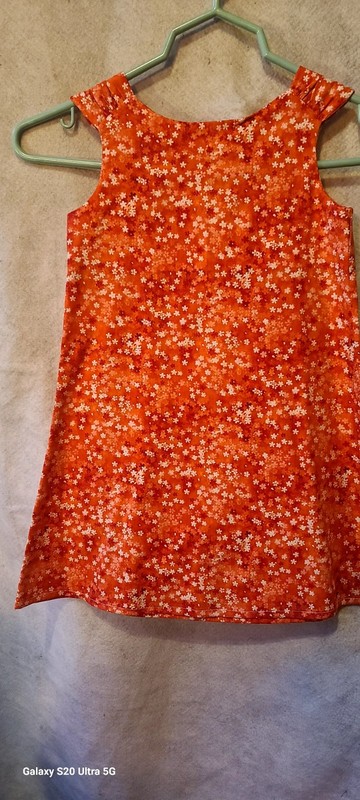 Girls Size 5 Spring Sleeveless Dress With Orange, Peach White Floral Print 5...