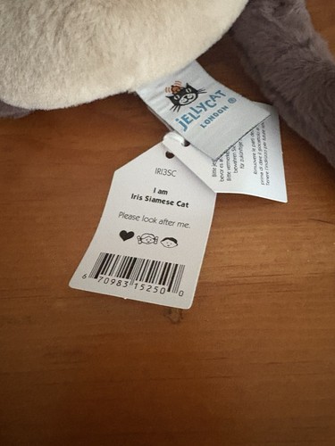 Jellycat IRIS SIAMESISCHE KATZE - Original - Brandneu mit Etikett - Bild 4 von 5