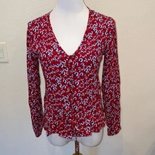 Rails Beaux Top in Red Floral XS