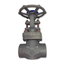NEW OMB 1-1/2" NPT/SW Socket Weld Forged Steel Gate Valve 800 Class A105N NACE
