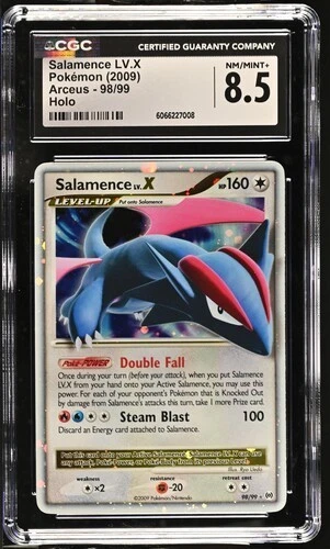 CGC 8.5 SALAMENCE LV.X 98/98 PLATINUM ARCEUS HOLO POKEMON NM/ MINT+