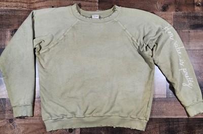 ISMBS Sweatshirt Womens Medium Green I Stole My Boyfriend's Shirt Embroidered