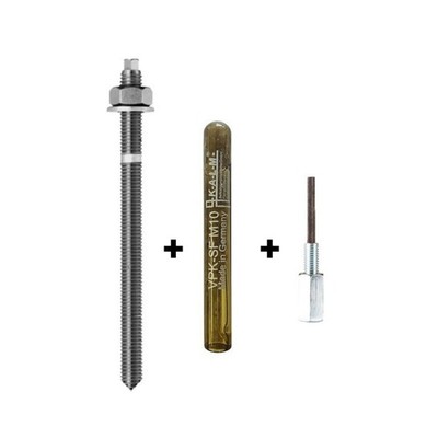 Sets Verbundankerpatrone + Ankerstange Verbundanker M8 - M30 Stahl Edelstahl A4