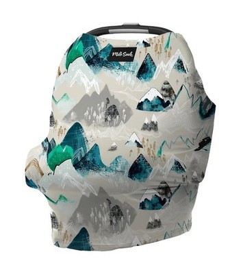 Milk Snob 5-in-1 Breathable Car Seat Cover Nursing Rocky Mountains