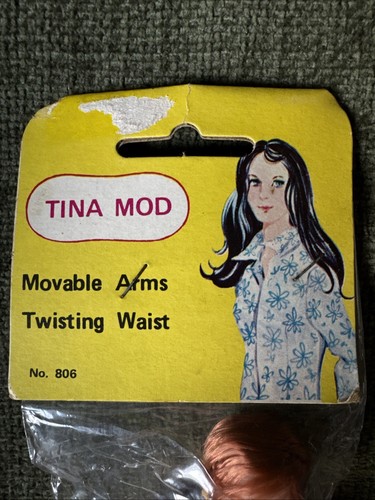 Tina Mod Doll Fashion Doll 6” Vintage 1960’s NEW In Sealed Packaging. O983 - Picture 6 of 6