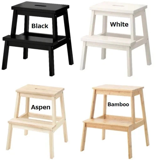IKEA BEKVÄM Wooden 2-Step Stool – Heavy Duty Step Ladder, 50cm