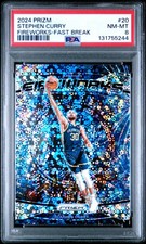 2024 PANINI PRIZM FIREWORKS FAST BREAK #20 STEPHEN CURRY PSA 8