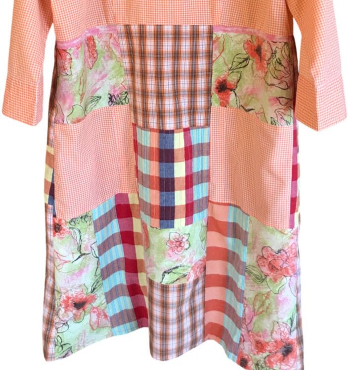 Boho Patchwork Duster: Handmade Button-Down Dress… - image 12