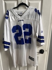 Vintage 1995 Starter Dallas Cowboys Emmitt Smith #22 NFL Jersey White Men’s