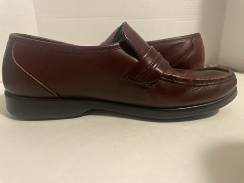 Zapatos Hush Puppies para Hombres 9.5 W Informales Sin Cordones Mocasines Planos Cuero Borgoña - Imagen 8 de 12