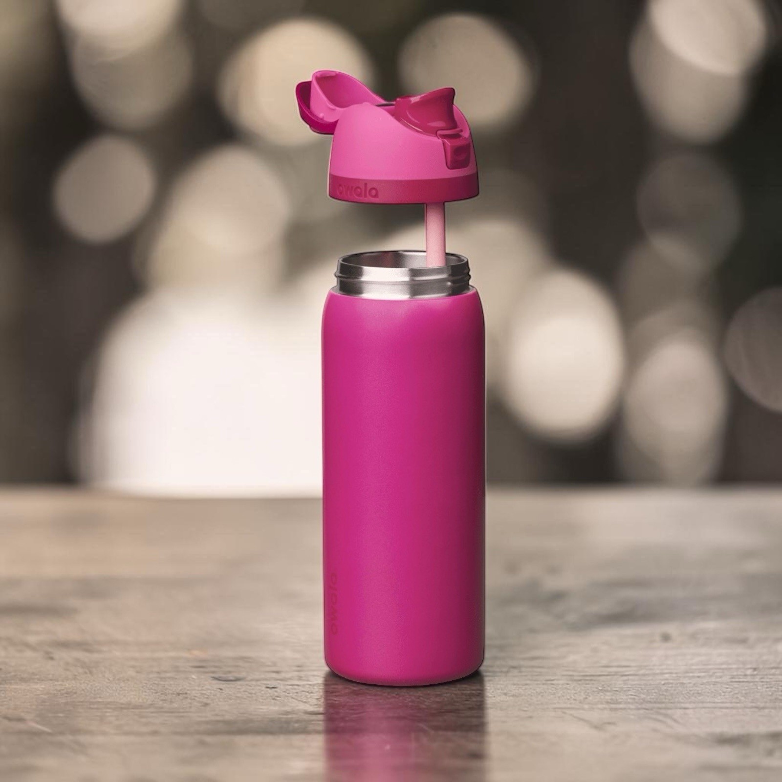 NEW Owala "Read My Lips" 40 oz Magenta Pink Red Target Stainless Steel Free Sip