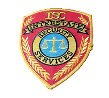 Vintage Embroidered Interstate Security Servi...