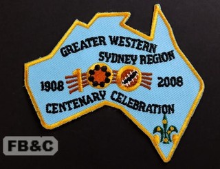 1908 2008 Greater Western Sydney Region Centenary Celebration Patch Badge Scouts