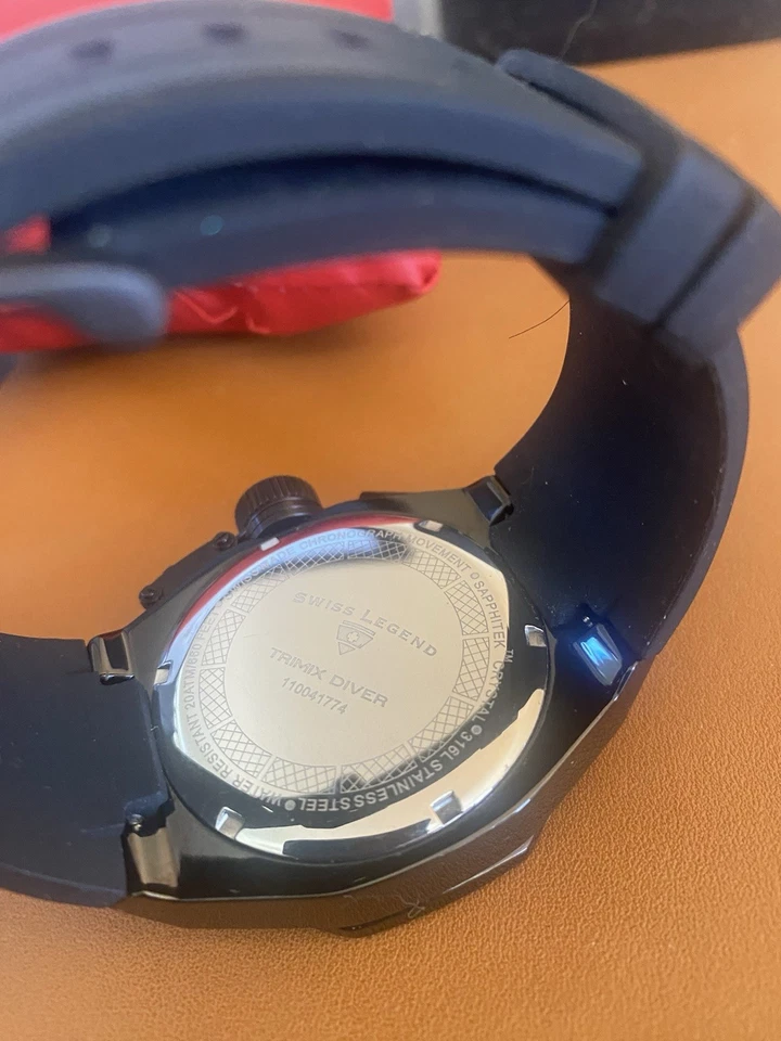 Swiss Legend Trimix Diver Needs Battery And Day Of The Week Hand Is Loose - Image 4 of 4