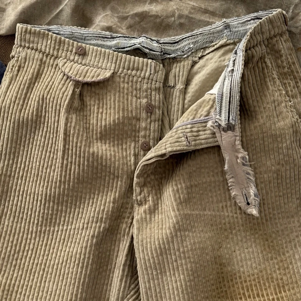 1950s Vintage German Hunting Plus Fours Corduroy Trousers - Image 4 of 4